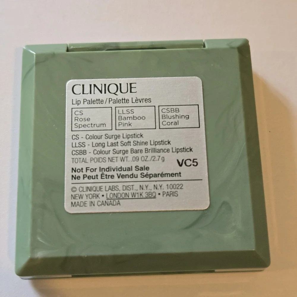 New Clinique Lipstick Palette Rose‎ Spectrum Bamboo Pink Blushing Coral RARE HTF